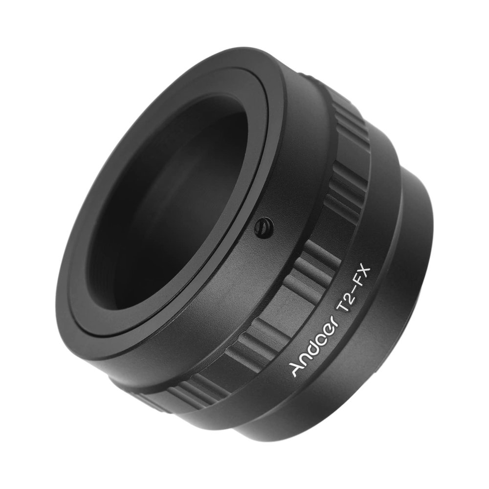 Andoer T2-FX Metal Lens Mount Adapter Ring T/T2 Mount Lens Adapter Replacement for Fujifilm X-T1/X-A1/X-E2/X-M1/X-E1/X-Pro1 X-Mount Cameras