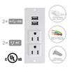 20W Recessed Power Strip USB C Fast Charge Desktop Power Strip with 2 Outlets 2 USB view 4