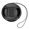 BOWONG Universal Center Pinch Snap-on Front Lens Cap 40.5mm 46mm 49mm 52mm 55mm 58mm 62mm 67mm 72mm 77mm 82mm For Canon Nikon Sony Pentax Olympus Fuji Camera with String (77mm) view 1