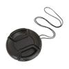 BOWONG Universal Center Pinch Snap-on Front Lens Cap 40.5mm 46mm 49mm 52mm 55mm 58mm 62mm 67mm 72mm 77mm 82mm For Canon Nikon Sony Pentax Olympus Fuji Camera with String (77mm) view 2