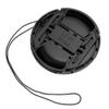 BOWONG Universal Center Pinch Snap-on Front Lens Cap 40.5mm 46mm 49mm 52mm 55mm 58mm 62mm 67mm 72mm 77mm 82mm For Canon Nikon Sony Pentax Olympus Fuji Camera with String (77mm) view 3