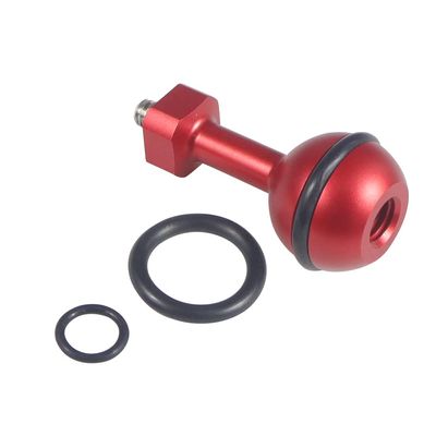 FEICHAO 1/4" Screw Ball Head Mount Adapter for Diving Camera Tray Stabilizer Compatible with GoPro Action Camera Photography Accessories (Red)