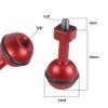 FEICHAO 1/4" Screw Ball Head Mount Adapter for Diving Camera Tray Stabilizer Compatible with GoPro Action Camera Photography Accessories (Red) view 2