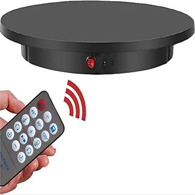 BEZAX Motorized Turntable Display, Photo Shop Display Rotating Turntable 360 Degree Mannequin Photography Stand with Remote Control,Black-60cm
