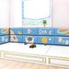 Blue Anti-Collision Leather Wall Sticker, Bedroom Tatami Children's Room 3D Wall Panel Self-Adhesive Wall Mat(1 PCS-4) view 4