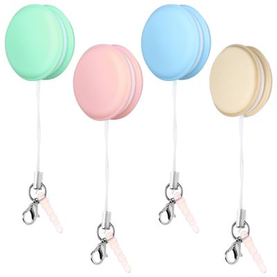 4pcs Macaron Screen Cleaner SetMacaron Phone Cleaning WipesMobile Phone Screen Cleaner - Soft Brush and Wipe for Telephone, Tablets, and Eyeglasses, Cute Lanyard Design for Easy Carrying