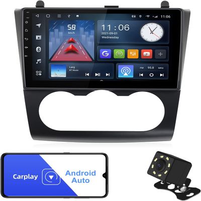 Aumume 9' Android 10 Car Radio for Nissan Altima Teana 2008 2009 2010 2011 2012 IPS HD Touchscreen Screen Double Din Car Stereo with Carplay & Android Auto Support Backup Camera GPS Navi FM WiFi BT