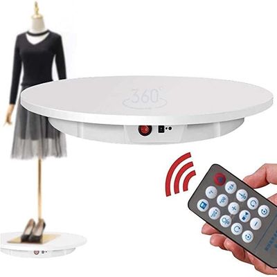 BEZAX Electric Rotating Turntable, 360 Degree Motorized Turntable Display Stand for Photography Video Shooting Props Jewelry,White-60cm