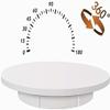 BEZAX Electric Rotating Turntable, 360 Degree Motorized Turntable Display Stand for Photography Video Shooting Props Jewelry,White-60cm view 3