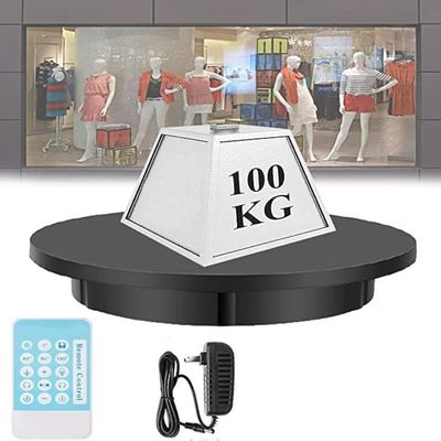 BEZAX Electric Rotating Turntable, 360 Degree Motorized Turntable Display Stand for Photography Video Shooting Props Jewelry,Black-42cm