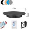 BEZAX Electric Rotating Turntable, 360 Degree Motorized Turntable Display Stand for Photography Video Shooting Props Jewelry,Black-42cm view 3