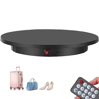 BEZAX Motorized Rotating Display Stand, Professional Electric Turntable, with Remote Control, for Photography, 150kg/330lb Capacity, for 360 Degree Product Display,Black-42cm