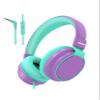 MIDOLA Kids Headphone Wired Volume Limited 85/94dB Over-Ear/On-Ear Foldable Headset with Microphone Hearing Protection Headphones for Toddler Boy Girl Child School Learning Pad Tablet Purple view 1