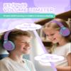 MIDOLA Kids Headphone Wired Volume Limited 85/94dB Over-Ear/On-Ear Foldable Headset with Microphone Hearing Protection Headphones for Toddler Boy Girl Child School Learning Pad Tablet Purple view 3