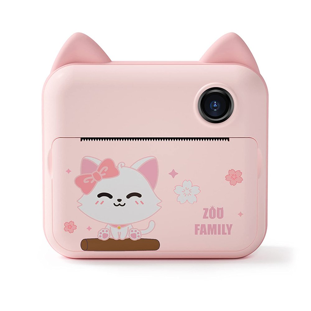 Andoer P1 Kids Camera 32GB Children Instant Camera Photo Printer 2.4 inch IPS Screen Christmas Birthday Gifts for Girls with Printing Paper Support WiFi Transmissin Applicable to Self-Adhesive Photo