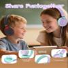 MIDOLA Headphone Kids Volume Limited 85/110dB Wired Over-Ear/On-Ear Foldable Headset with Inline Cable AUX 3.5mm Cord Mic for Boy Girl Child PC Notebook Tablet Light Purple view 2