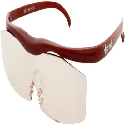 Hazuki Loupe Magnifier Glasses Red, Standard-M 1.60x Clear Eyeglasses for Men Women's Reading Small Prints Labels Outdoor