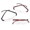 Hazuki Loupe Magnifier Glasses Red, Standard-M 1.60x Clear Eyeglasses for Men Women's Reading Small Prints Labels Outdoor view 4