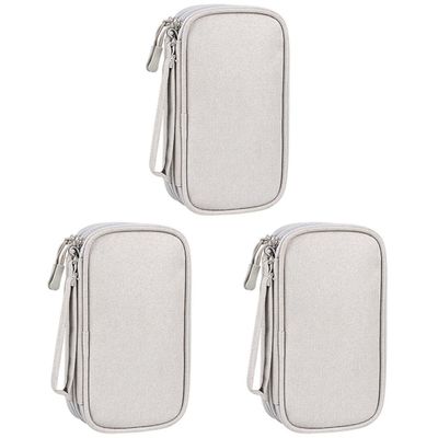 SOLUSTRE 3pcs Electronic Organizer Case for Travel Multipurpose Storage Bag for Cables Chargers and Accessories and Protective Design for Tech Essentials and Travel Needs
