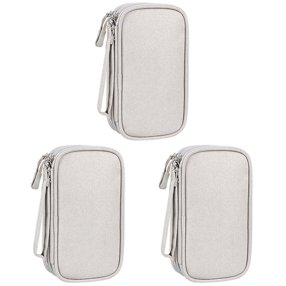 SOLUSTRE 3pcs Electronic Organizer Case for Travel Multipurpose Storage Bag for Cables Chargers and Accessories and Protective Design for Tech Essentials and Travel Needs