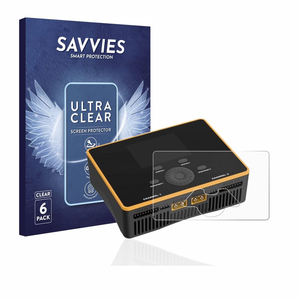 savvies Screen Protector Compatible with Junsi iCharger DX8 Duo Protection Film Clear 6-Pack