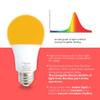 hooga Sleep Light Bulb, Amber Light Bulbs for Sleep Therapy, Blue Light Blocking, 1600K Dim Light Bulbs 7W Equivalent, Mood Soothing Light, E26 A19 Warm Light Bulbs for Bedroom, Nursery, 1 Pack. view 2