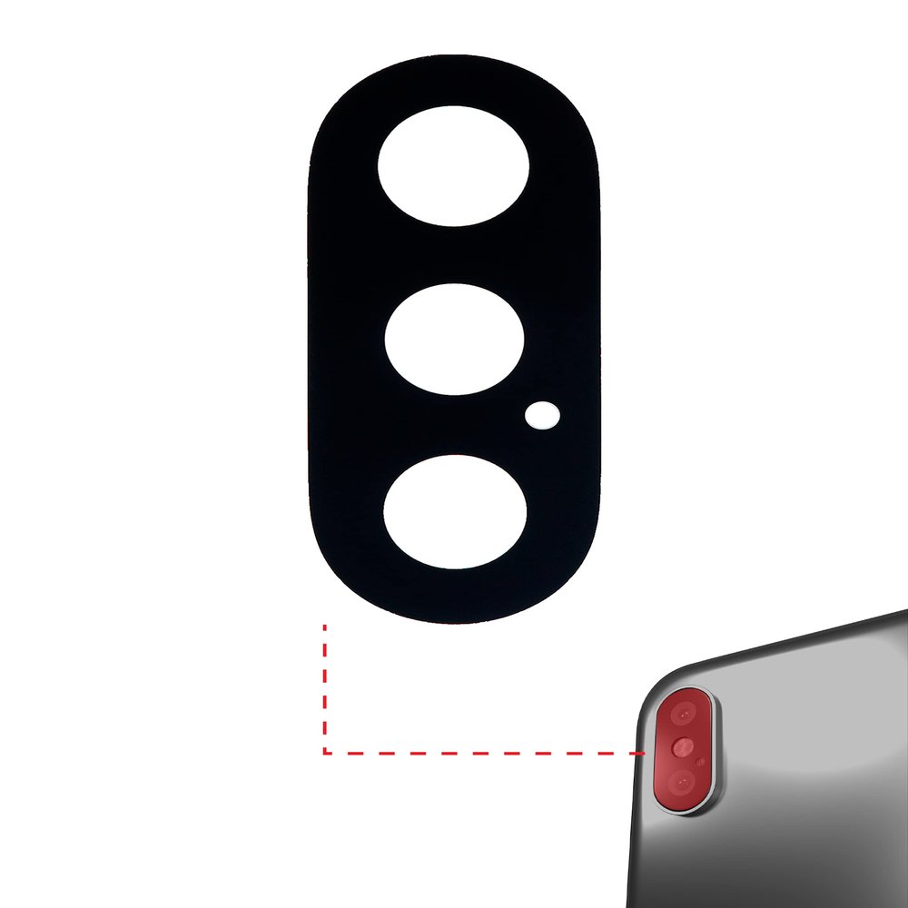 Best Shopper - Replacement Back Camera Lens (Glass Only) with Adhesive Compatible with iPhone Xs/XS Max (10 Pack)