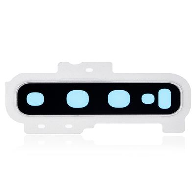 Best Shopper - Replacement Back Camera Lens with Cover Bezel Ring Compatible with Samsung Galaxy S10 Plus (Prism White)