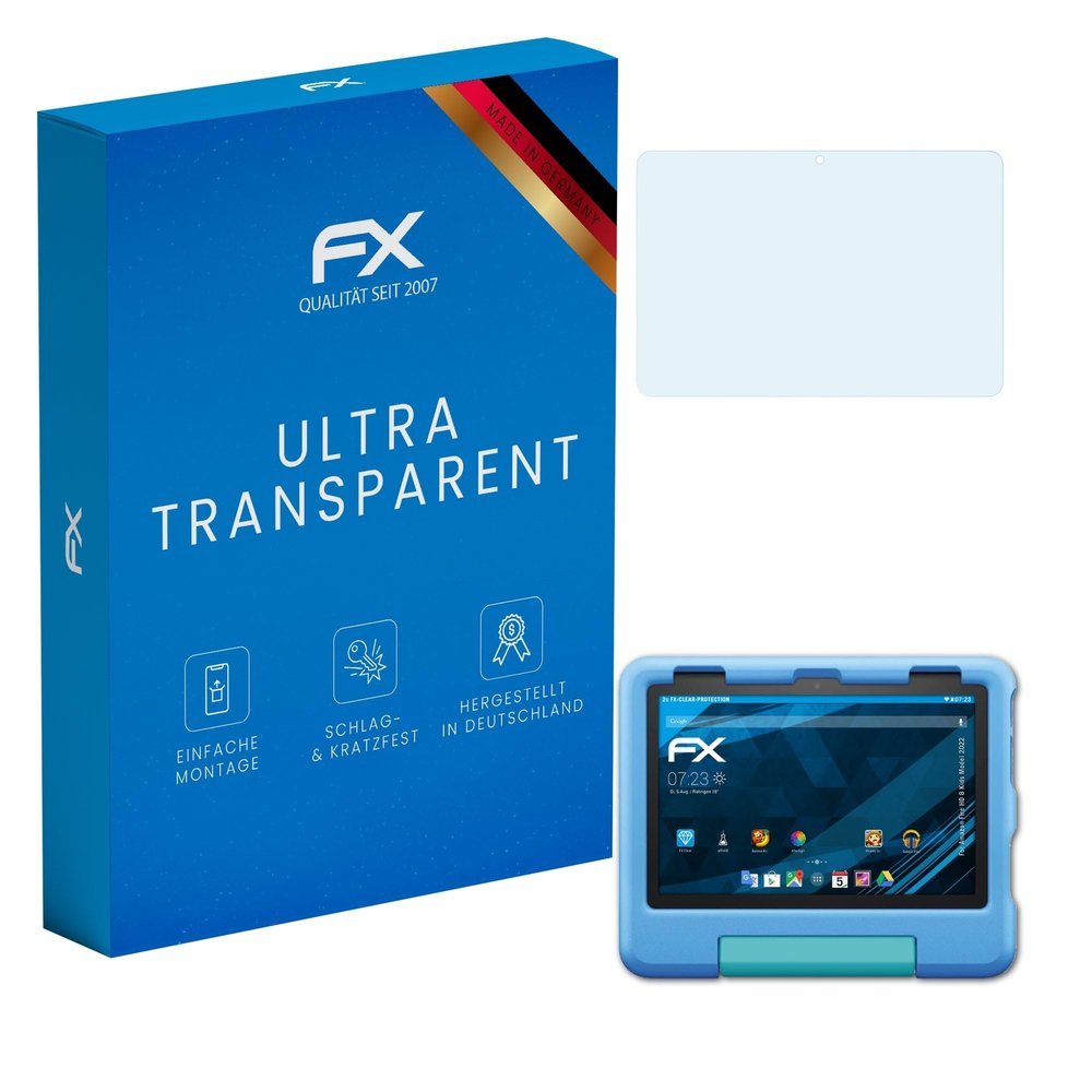 atFoliX Screen Protection Film compatible with Amazn Fre HD 8 Kids Model 2022 Screen Protector, ultra-clear FX Protective Film (2X)