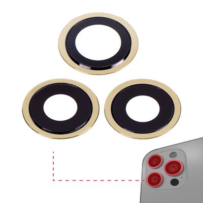 Best Shopper - Replacement Back Camera Lens with Bracket & Bezel Compatible with iPhone 11 Pro/Pro Max (Gold) (Real Sapphire/Premium)