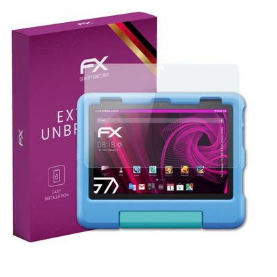 atFoliX Plastic Glass Protective Film compatible with Amazn Fre HD 8 Kids Model 2022, 9H Hybrid-Glass FX Screen Protector