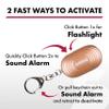 SABRE 2-in-1 Personal Alarm with LED Light, 130dB Personal Safety Siren, Snap Hook for Instant Access, 1,250 Foot (381 Meters) Range, Compact Design for Easy Attachment to Purse, Bag, or Keys view 3