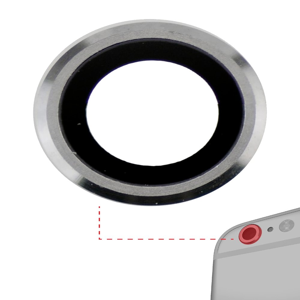 Best Shopper - Replacement Back Camera Lens Compatible with iPhone 6 Plus / 6S Plus (Silver) (10 Pack) (Real Sapphire l Premium)