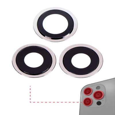 Best Shopper - Replacement Back Camera Lens with Bracket & Bezel Compatible with iPhone 12 Pro Max (Silver) (Real Sapphire/Premium)