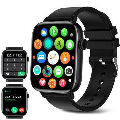 FTTMWTAG Smart Watch for Android iPhone, 1.9" Fitness Tracker with (Answer/Make Calls) IP 67 Waterproof Sport Digital Watches, Blood Pressure Heart Rate Monitor Step Counter Sleep Tracker