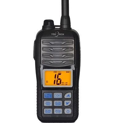 YDC Tech MR-36M Handheld Floating VHF Radio Submersible, Backlit LCD Display, NOAA Weather, Memory Scan,