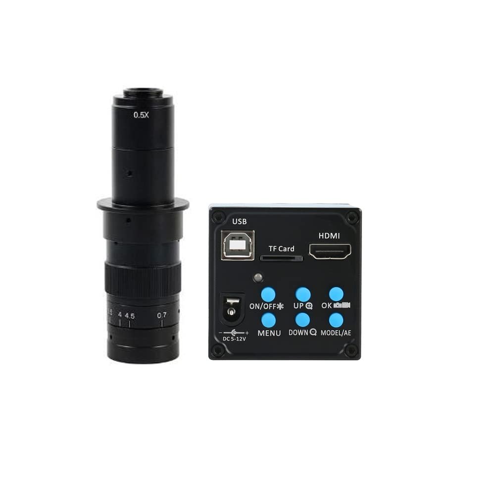 1080P HDMI USB Industrial Digital Video Microscope & 180X C-Mount Lens Video Recorder For Phone PCB Soldering