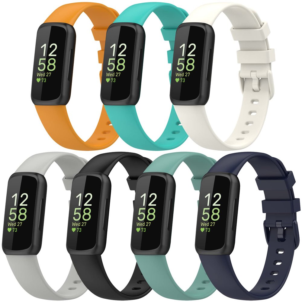 Chofit Replacement Bands Compatible with Fitbit Inspire 3,Soft Silicone Wristbands for Fitbit Inspire 3 Women Men Small Large,7 Pack (Large:6.1"-9.0")