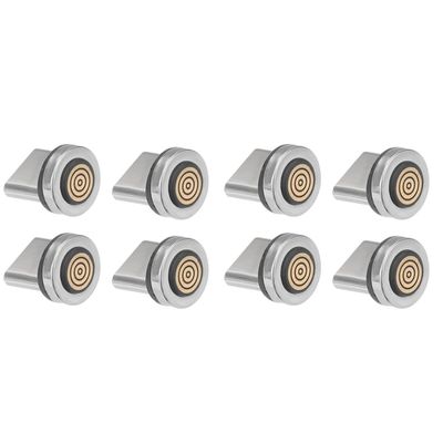 Milisten 8 pcs Charging Cable Magnetic Head USB c to Magnetic Adapter USB Cable Adapter Tip connectors Connector Tip Cell Phone to Rotate Data line Metal