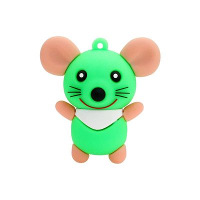 128GB Green Mouse Model Flash Drive USB 2.0 High Speed Memory Stick Thumb Drive Jump Drive Zip Drive for Data Storage and Backup