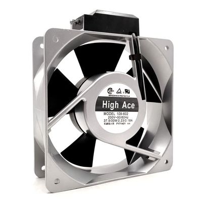 109-602 AC200V 0.23/0.18A 16050 37.5/33W 16CM 2-pin Aluminum Frame Cooling Fan