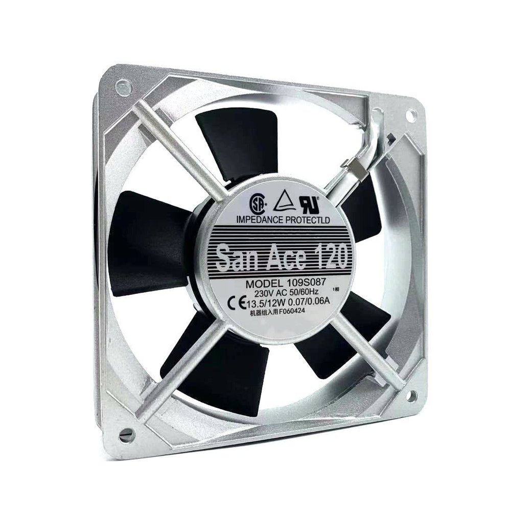 109S087 12025 AC230V 50/60HZ 13.5/12W 0.07/0.06A 2-pin Cooling Fan