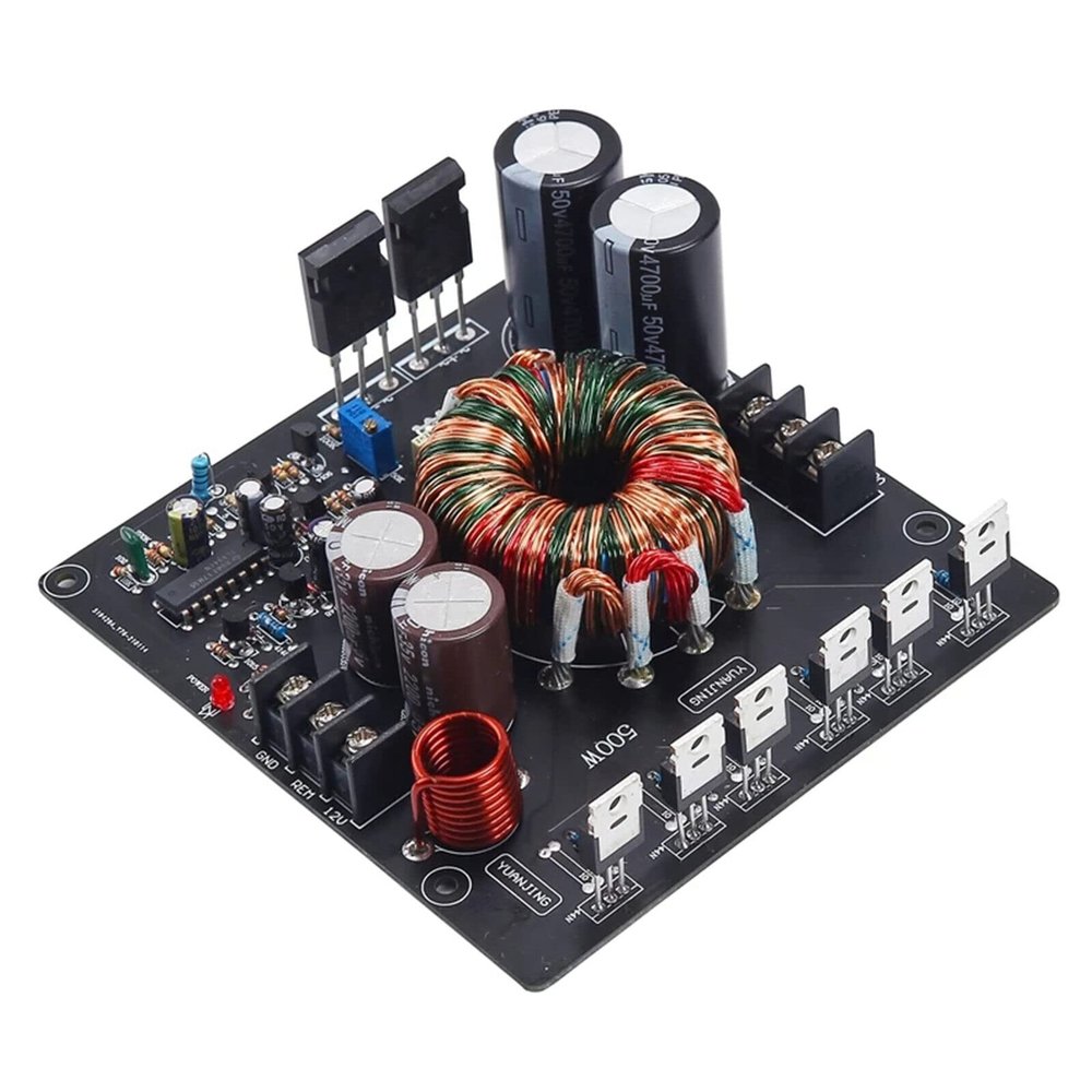 500W DC12V to Dual +-40V Boost Power Supply Board for HiFi Amplifier Car Amp