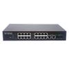 16 Port PoE Gigabit Switch with Up-Link and SFP, 200W, IEEE 802.3 af/at for IP Camera Wireless AP CCTV Security Camera System ,Desktop or Wall Mount view 1