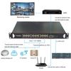 24 Port PoE Gigabit Switch with Up-Link and SFP, 380W, IEEE 802.3 af/at Compatible for IP Camera Wireless AP CCTV Security Camera System ,1U Rack Mount view 3