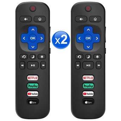 Pack of 2 for Roku-TV-Remote-Replacement,Universal Control for TCL,ONN, Hisense Roku TVs