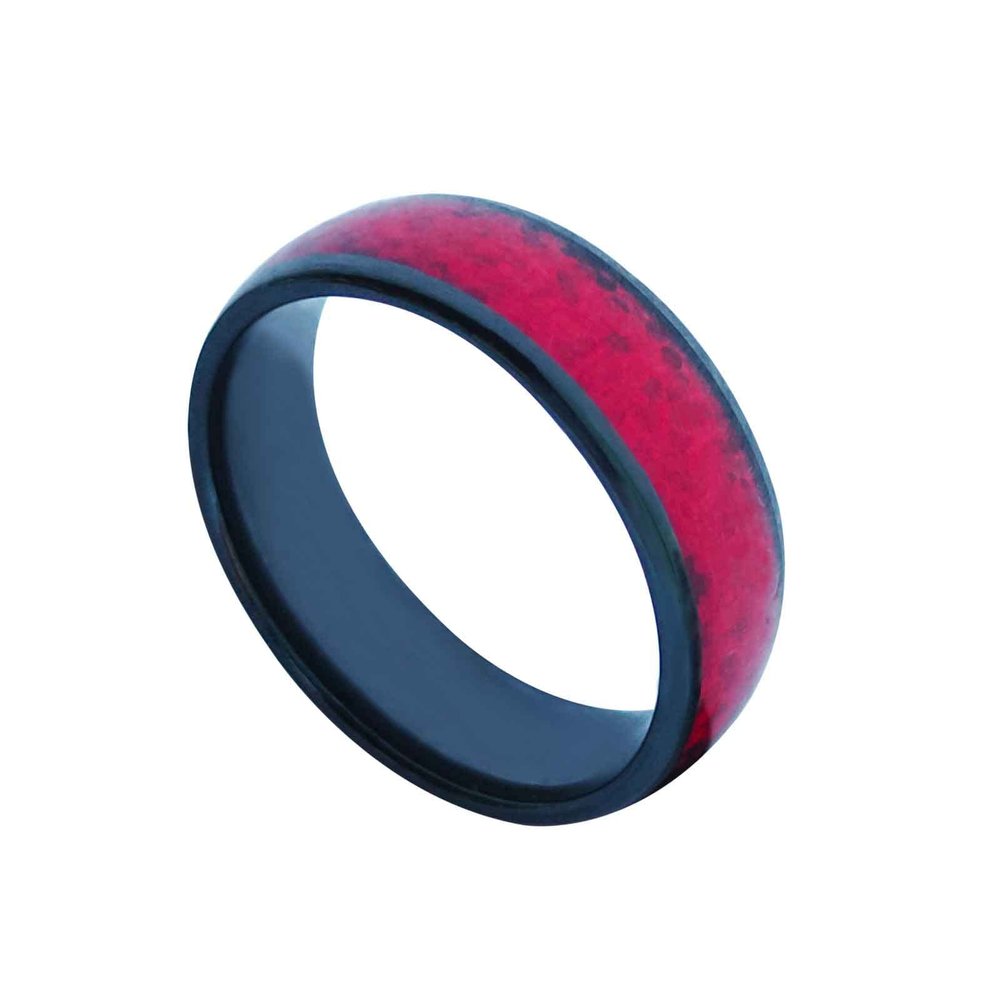 HECERE Waterproof Ceramic NFC Forum 215 Chip Universal for Mobile Phone, All-Round Sensing Technology Wearable Smart Ring, Ring for Men or Women (Laser red-20mm)