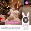 Mp3 Player for Kids, Cute Bunny Kids Mp3 Player with Bluetooth, 32GB Mp3 Players with Speaker, FM Radio, Recordings, Alarm, Pedometer, Stopwatch, Support up to 128GB view 4