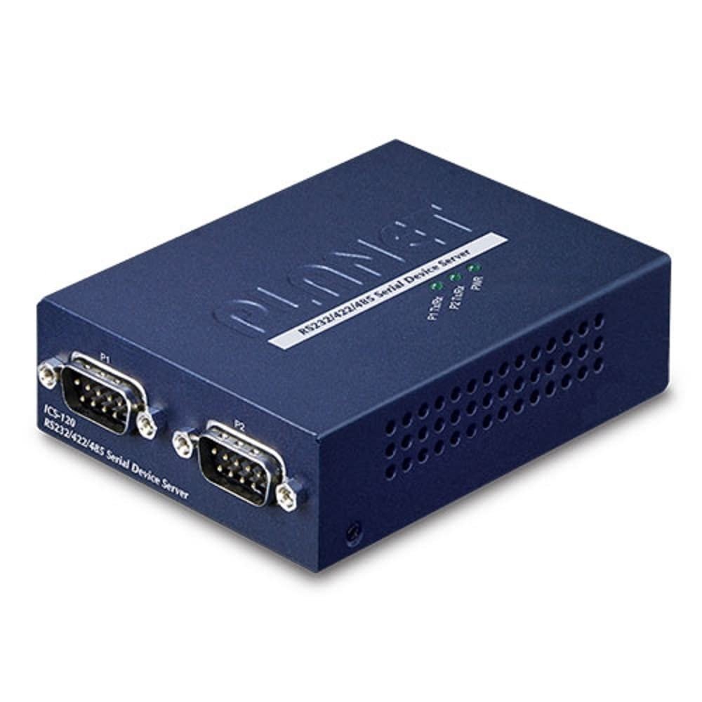 Planet 2-Port RS232/422/485 Serial Device Server 2-Port, W125796065 (Device Server 2-Port RS232/422/485 Serial, 10/100Base-T(X), 5.5 mA, 97 x 70 x 26 mm, 189 g, -10-60)