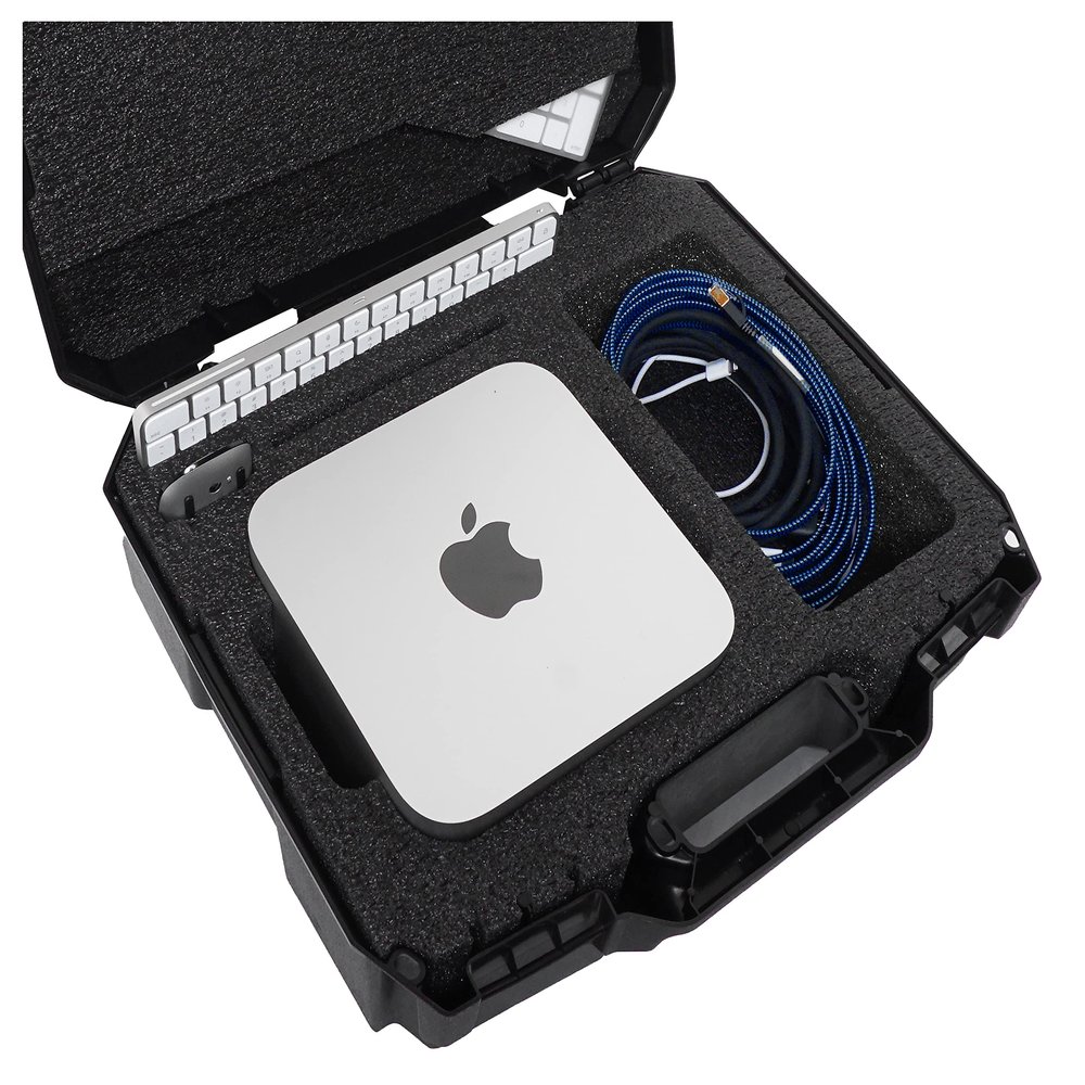 Case Club Hard-Sided Carry Case - Fits Apple Mac Studio, Magic Keyboard & Accessories - Rugged Lockable Travel & Storage Case